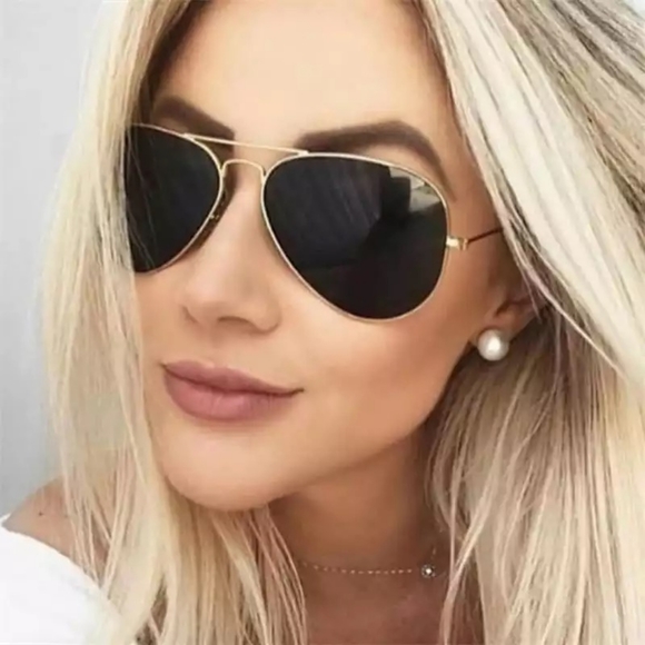 RayBan Aviator Classic Black Lenses _ Gold Frame RB3025 Men & Women - Picture 13 of 16